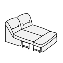 Диван двухместный без подлокотников с механизмом Вавилон арт.2АР