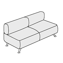 Диван двухместный без подлокотников ВЕЙТ арт.2А