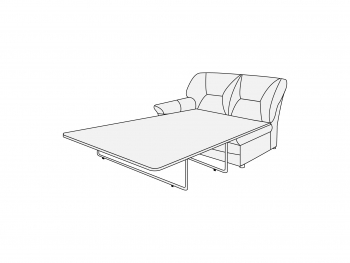 Диван двухместный левый с механизмом 2ЛМ