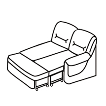 Диван двухместный с левым подлокотником с механизмом Вавилон арт.2БР