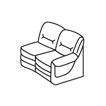 Диван двухместный с левым подлокотником Вавилон арт.2Б