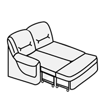 Диван двухместный с правым подлокотником с механизмом Вавилон арт.2ВР