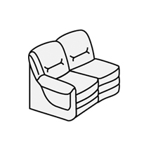 Диван двухместный с правым подлокотником Вавилон арт.2В