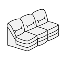 Диван трехместный без подлокотников Вавилон арт.3А