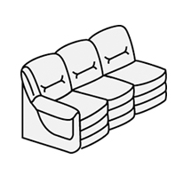 Диван трехместный с правым подлокотником Вавилон арт.3В