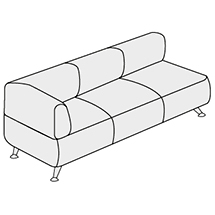 Диван трехместный с правым подлокотником ВЕЙТ арт.3В