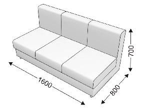 Диванная секция тройная без подлокотников Диванная секция тройная без подлокотников
