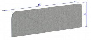 Экран тканевый фронтальный на бенч с серым кронштейном 985