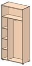 Каркас шкафа для одежды (с полками и выдвижной вешалкой)