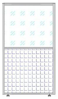 Комбинированный модуль (высота глухой части 1300 мм)