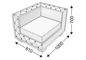 Кресельная секция с 1 подлок. Кресельная секция с 1 подлок