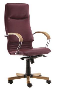 Кресло для руководителя Nova Wood chrome