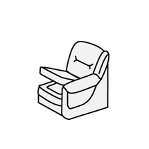 Кресло с левым подлокотником с ящиком Вавилон арт.1Б