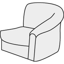 Кресло с левым подлокотником Премьер арт.1Б