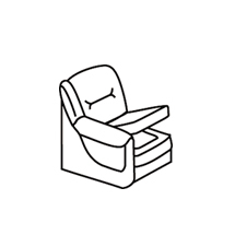 Кресло с правым подлокотником с ящиком Вавилон арт.1В