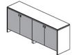 PALLADIO/SELECTA Греденция, 4дв WOOD MO004 NA
