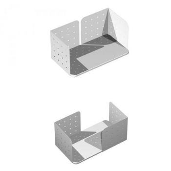 Полка прямоугольная с фланцами и бортиками КВ 0424