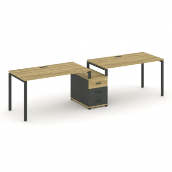 Рабочая станция 2 места с 1 опорной тумбой CN.ORS-302 A CN.ORS-302 A