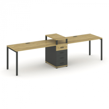 Рабочая станция 2 места с 1 опорной тумбой CN.ORS-420 A CN.ORS-420 A