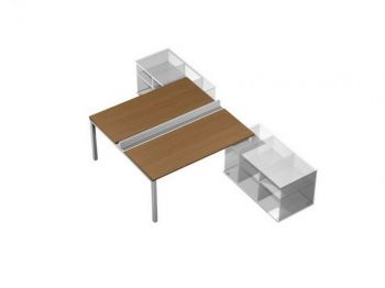 Рабочая станция (2х120) с ProSystem на 2-х опорных тумбах левой-правой