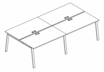 Рабочая станция на металлокаркасе TRE (4х160)