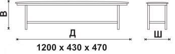 Секция на 1200 м., каркас - Белый Берта 1200