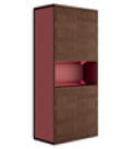 Шкаф высокий широкий с 2-мя дверцами и внутренней подсветкой D302