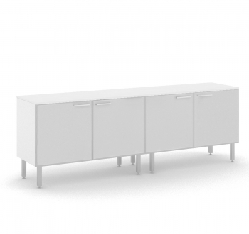 Шкаф TETTO H.117 glass doors, top WHITE