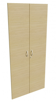 STEEL - Двери деревянные высокие с замком, ручка скоба 11552