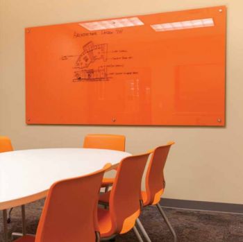 Стеклянная магнитно-маркерная доска для офиса Askell Standart (внешние крепления)