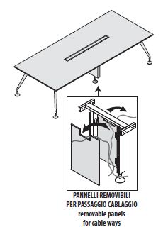 Стол для переговоров, ножки хромированные
