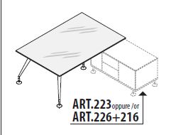Стол для переговоров, ножки крашенные