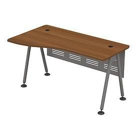 Стол эргономичный левый (металлокаркас МА) с металлическим экраном