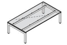 Стол кофейный, стеклянная столешница 118996