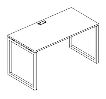 Стол письменный на металлокаркасе QUATTRO А4 Б4 015 БП