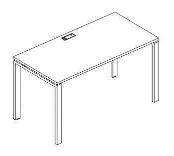 Стол письменный на металлокаркасе UNO А4 Б1 002 БП
