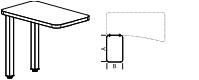 Стол приставной, боковой, левый СФ-103401