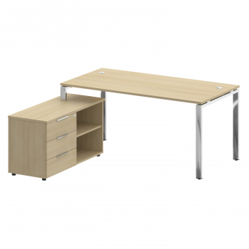 Стол рабочий руководителя с опорной тумбой левый БГ.СРТ-4.8 Л