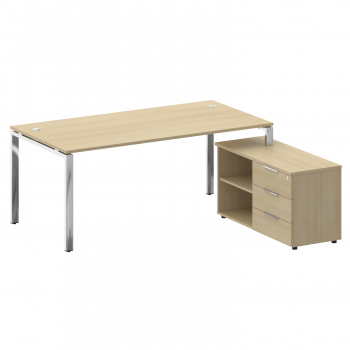 Стол рабочий руководителя с опорной тумбой правый БГ.СРТ-5.9 Пр