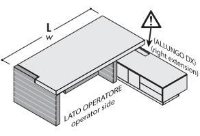 Стол руководителя правый (с тумбой и закрытой фронтальной панелью)