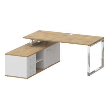 Стол руководителя с опорной греденцией, левый SK.SRG-180 (L)