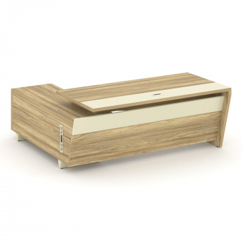 Стол руководителя с опорной тумбой, правый COR.SRT-20(R)