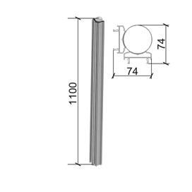 Стойка угловая, соединение под углом 90 градусов двух модулей ВС.С-1.3