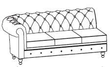 Трехместная секция с левым подлокотником Диван Боттичелли Энгл-3L