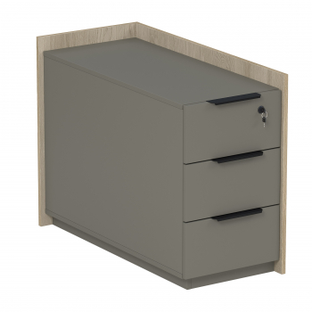 Тумба опорная, угловая с ящиками 15ТОУЯ.609