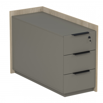 Тумба опорная, угловая с ящиками 15ТОУЯ.610