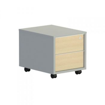 Тумба выкатная 2-ящ. С замком на усильных опорах с метабоксами 218