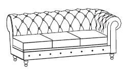 Угловой элемент с левым подлокотником (без раскладушки) Диван Боттичелли Энгл-3LR