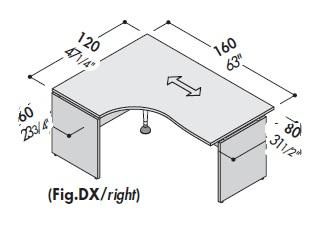 Угловой стол левый 106140