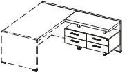 Боковая тумба PECRT1155D4. Фото 1